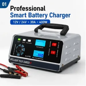 12V/24V 400W Intelligent Pulse Battery Charger for Lead-Acid and 12.6V Lithium Batteries